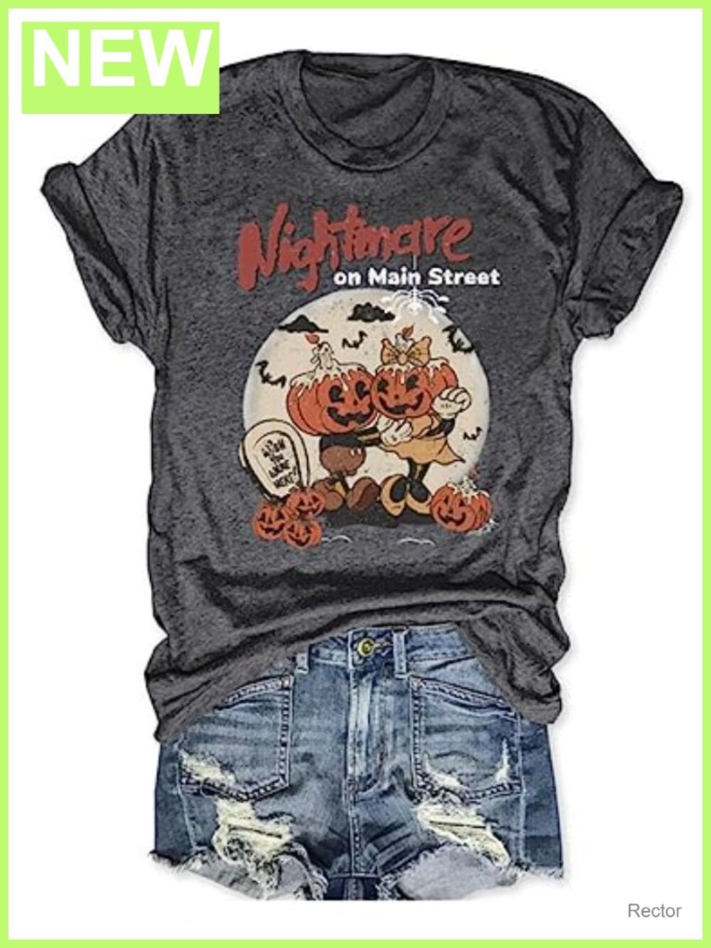 Halloweentown University Pumpkin Graphic T-Shirt Cotton Blend Short Sleeve